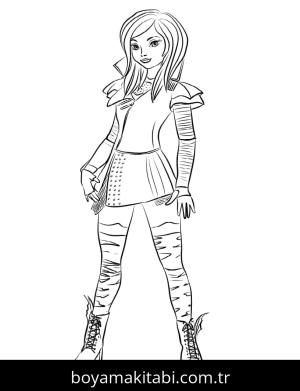 Descendants boyama sayfası – sevimli karakter, sanatsal çalışma
