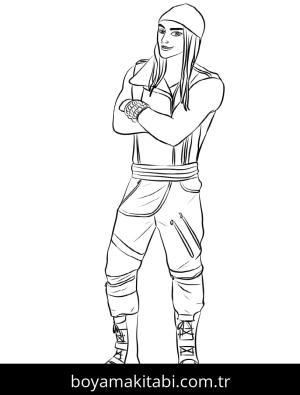 Descendants boyama sayfası – eğlenceli etkinlik, el becerilerini geliştirir