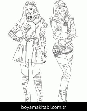 Descendants boyama sayfası – PDF indir, sevimli karakter