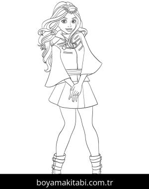 Descendants boyama sayfası – PDF indir, sevimli karakter