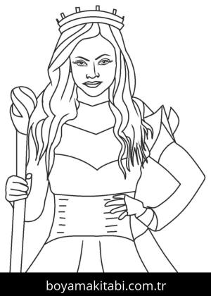 Descendants boyama sayfası – basit çizim, kolay boyama