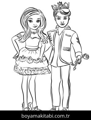 Descendants boyama sayfası – kolay boyama, eğitici aktivite