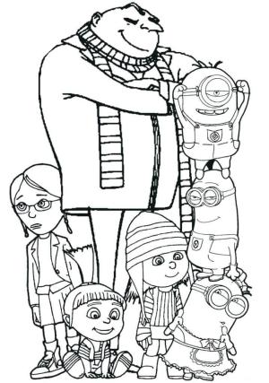 Despicable Me boyama sayfası,  coloring page, Çılgın Ben Karakterleri, 