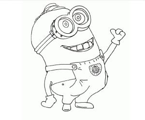 Despicable Me boyama sayfası,  coloring page, Mutlu Minyon, 