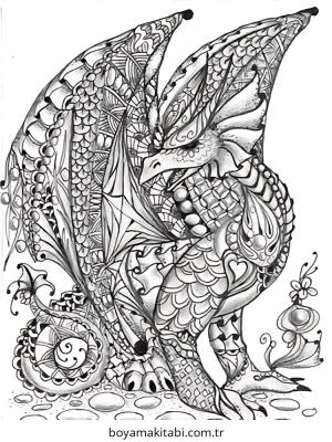 Detaylı boyama sayfası – yaratıcılık, eğlenceli etkinlik