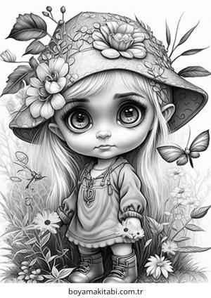 Detaylı boyama sayfası – sanatsal çalışma, çocuklar için