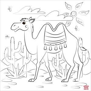 Deve boyama sayfası, Camel coloring page, , Camels Camel