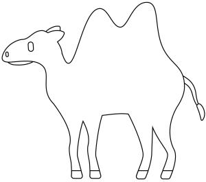 Deve boyama sayfası, Camel coloring page, , Camels Bactrian Camel Emoji