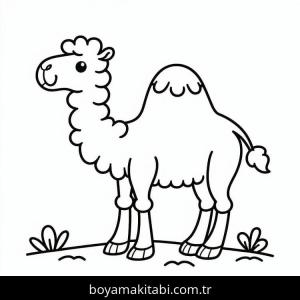 Deve boyama sayfası – PDF indir, sevimli karakter