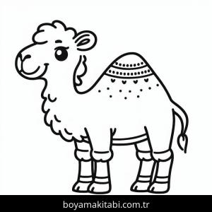 Deve boyama sayfası – evde etkinlik, ücretsiz yazdır