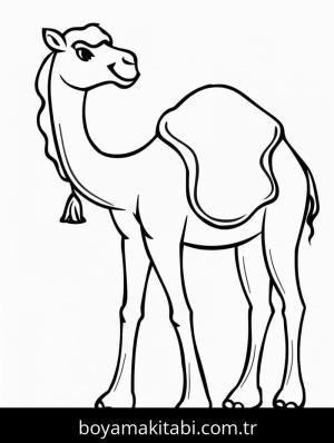 Deve boyama sayfası – sevimli karakter, sanatsal çalışma