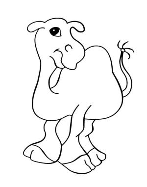 Deve boyama sayfası, Camel coloring page, Çılgın Deve, 