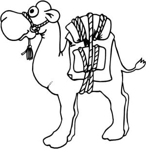 Deve boyama sayfası, Camel coloring page, Müthiş Deve, 