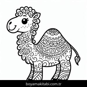 Deve boyama sayfası – ücretsiz yazdır, boyama etkinliği