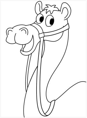 Deve boyama sayfası, Camel coloring page, Deve Yüzü, 