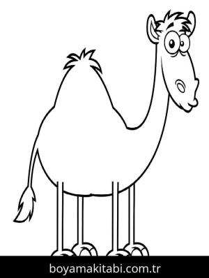 Deve boyama sayfası – evde etkinlik, ücretsiz yazdır