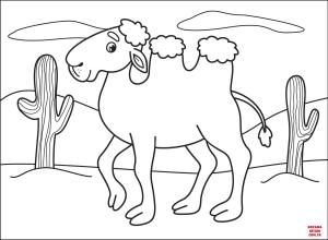 Deve boyama sayfası, Camel coloring page, , Camels Camel