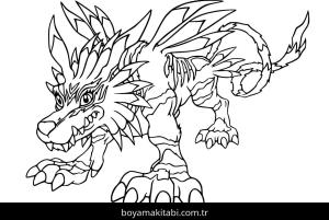 Digimon boyama sayfası – yaratıcılığı geliştirir, keyifli zaman