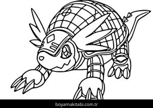 Digimon boyama sayfası – sanatsal çalışma, çocuklar için