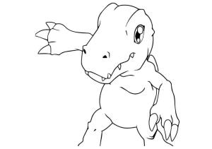 Digimon boyama sayfası,  coloring page, Digimon Agumon, 