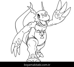 Digimon boyama sayfası – okul öncesi, evde etkinlik