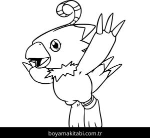Digimon boyama sayfası – boyama etkinliği, çocuk aktivitesi