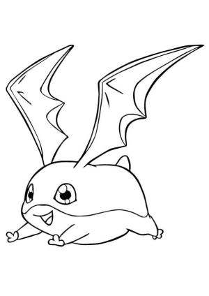 Digimon boyama sayfası,  coloring page, Digimon Patamon, 