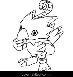 Digimon boyama sayfası – eğitici aktivite, yaratıcılık