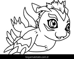 Digimon boyama sayfası – eğlenceli etkinlik, el becerilerini geliştirir