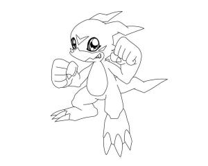 Digimon boyama sayfası,  coloring page, Veemon, 