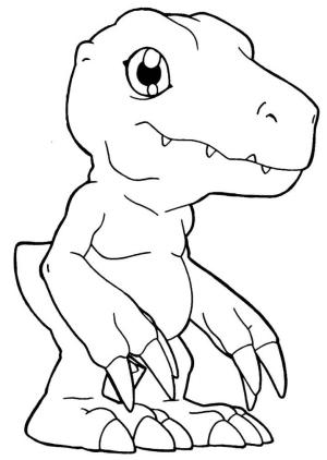 Digimon boyama sayfası,  coloring page, Agumon, 