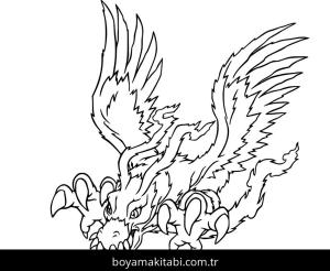 Digimon boyama sayfası – yaratıcılık, eğlenceli etkinlik