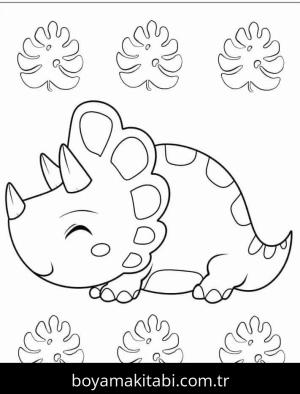 Dinazor boyama sayfası – boyama etkinliği, çocuk aktivitesi