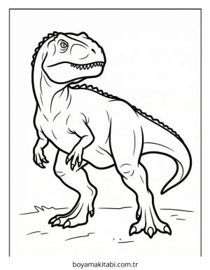 Dinazor boyama sayfası – okul öncesi, evde etkinlik