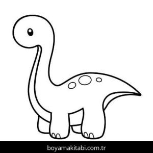 Dinazor boyama sayfası – boyama çalışması, yaratıcılığı geliştirir