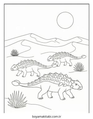 Dinazor boyama sayfası – yaratıcılık, eğlenceli etkinlik