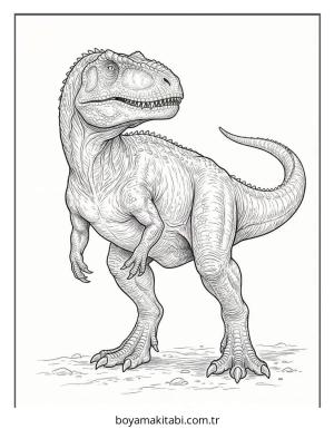 Dinazor boyama sayfası – boyama çalışması, yaratıcılığı geliştirir