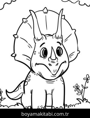 Dinazor boyama sayfası – eğitici aktivite, yaratıcılık