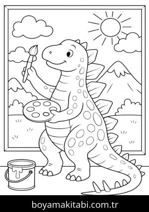Dinazor boyama sayfası, Dinosaurs coloring page, , 27)