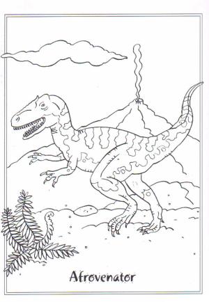 Dinazor boyama sayfası, coloring page, Afrovenatör,