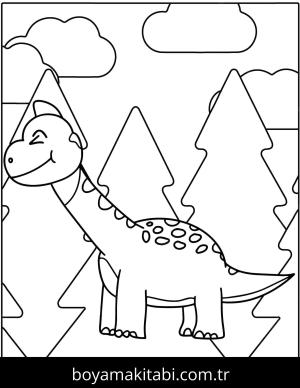 Dinazor boyama sayfası – yaratıcılık, eğlenceli etkinlik