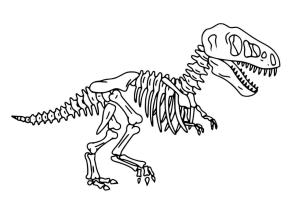 Dinazor boyama sayfası,  coloring page, Dinozor Kemiği, 