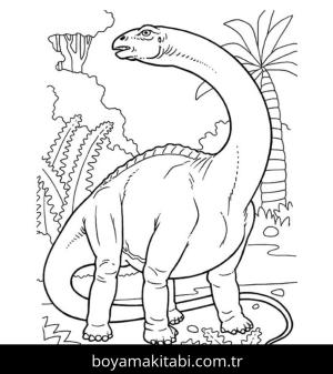 Dinazor boyama sayfası – eğitici aktivite, yaratıcılık