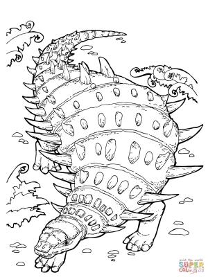 Dinazor boyama sayfası, coloring page, Ankylosaurus Dinozor,
