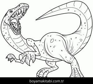 Dinazor boyama sayfası – renkli çizimler, okul öncesi