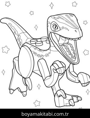 Dinazor boyama sayfası – sevimli karakter, sanatsal çalışma