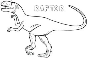 Dinazor boyama sayfası,  coloring page, Velociraptor Dinozor, 