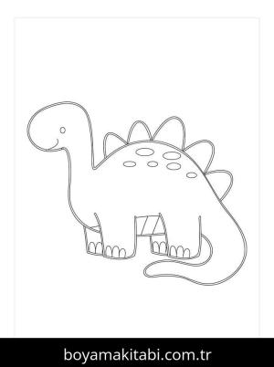 Dinazor boyama sayfası – keyifli zaman, renkli çizimler
