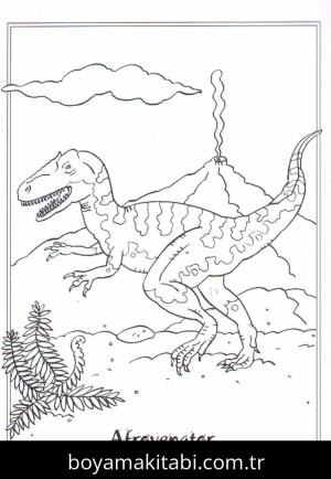 Dinazor boyama sayfası – boyama etkinliği, çocuk aktivitesi