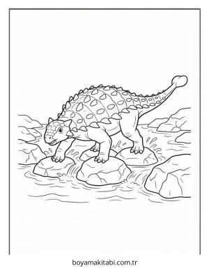 Dinazor boyama sayfası – çocuklar için, çizgi film temalı